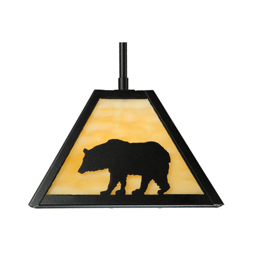 8"Sq Lone Bear Mini Pendant