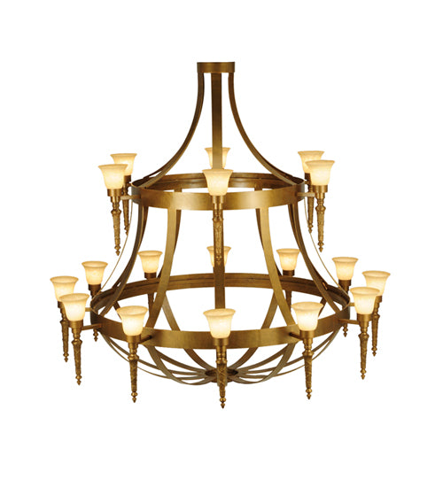 72"W Lubovich 18 Lt Two Tier Chandelier