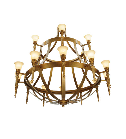 72"W Lubovich 18 Lt Two Tier Chandelier