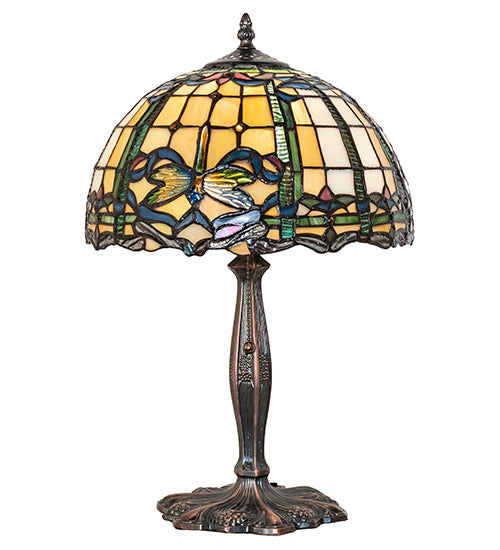 19" High Dragonfly Trellis Accent Lamp