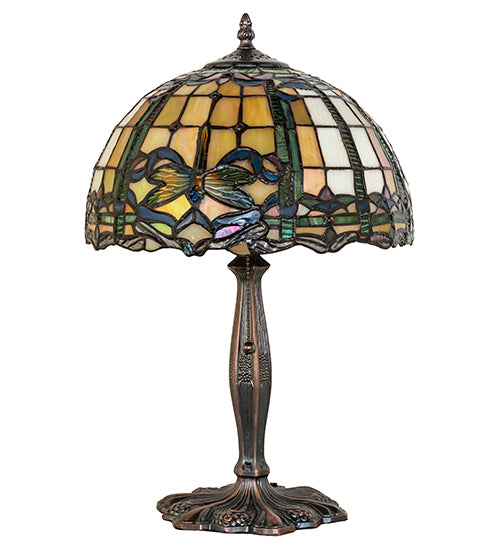 19" High Dragonfly Trellis Accent Lamp