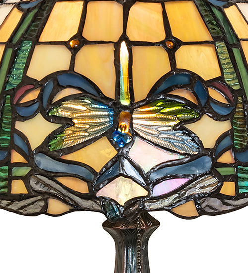 19" High Dragonfly Trellis Accent Lamp