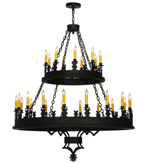 48" Wide Asen 27 Light Two Tier Chandelier