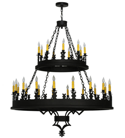 48" Wide Asen 27 Light Two Tier Chandelier