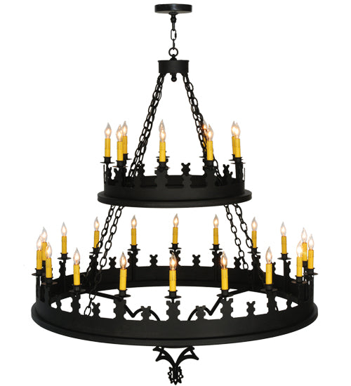 48" Wide Asen 27 Light Two Tier Chandelier