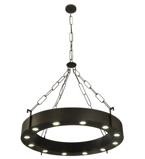 34"W Bangle W/LED Downlights Pendant