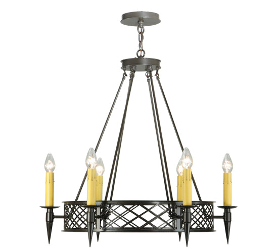 33" Wide Topridge 6 Lt Chandelier