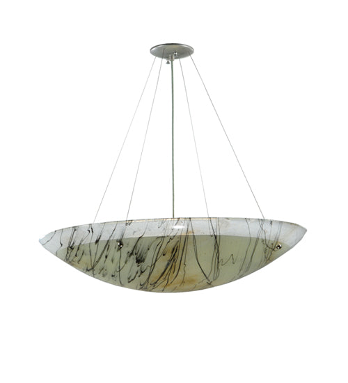 30"W Metro Fusion Primavera Glass Inverted Pendant