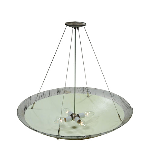 30"W Metro Fusion Primavera Glass Inverted Pendant