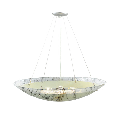 30"W Metro Fusion Primavera Glass Inverted Pendant