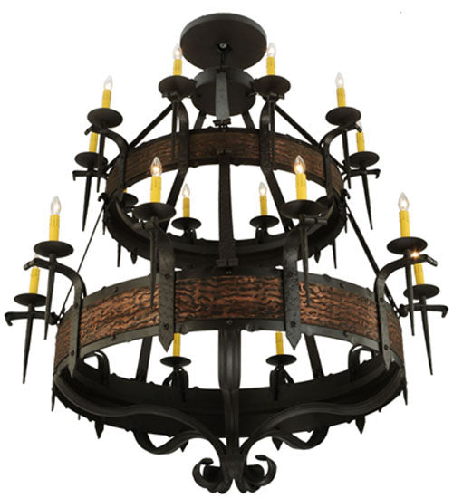 47.5" Wide Costello 20 Light Two Tier Chandelier