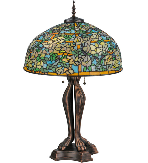 36" High Tiffany Laburnum Trellis Table Lamp