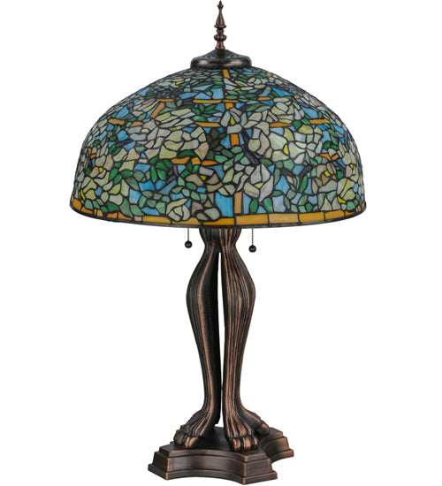 36" High Tiffany Laburnum Trellis Table Lamp