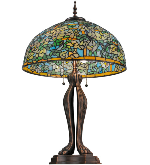 36" High Tiffany Laburnum Trellis Table Lamp