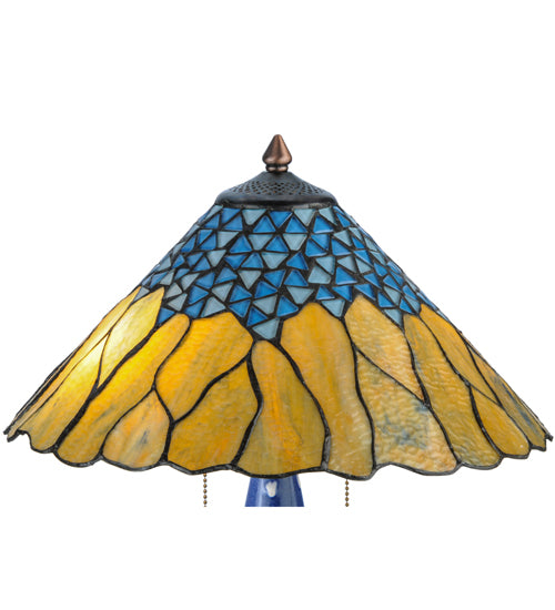 24.5"H Cristal Azul Table Lamp