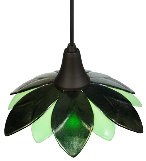 10.5"W Metro Fusion Bodnant Glass Mini Pendant