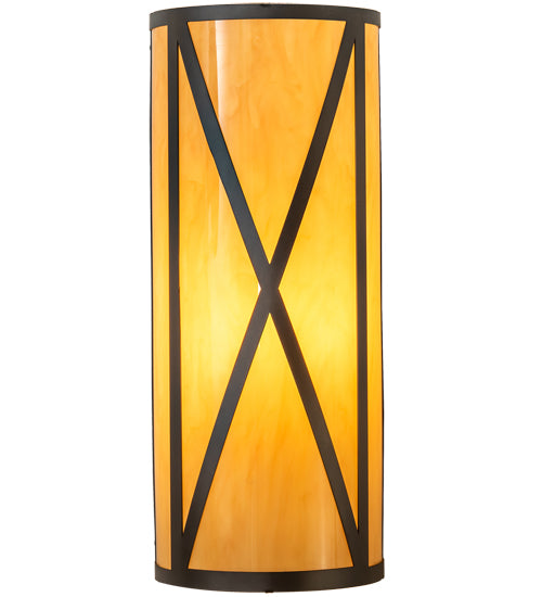 7" Wide Saltire Craftsman Wall Sconce