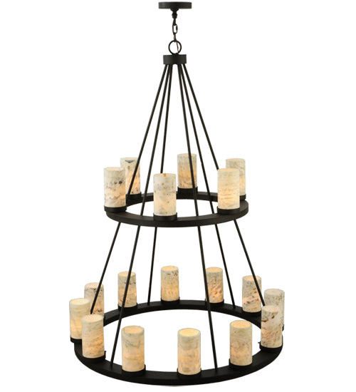 42" Wide Loxley Jadestone 18 Lt Two Tier Chandelier