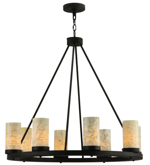 37.5"W Loxley Jadestone 8 Lt Chandelier