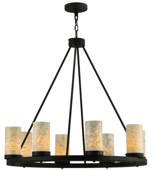 37.5"W Loxley Jadestone 8 Lt Chandelier