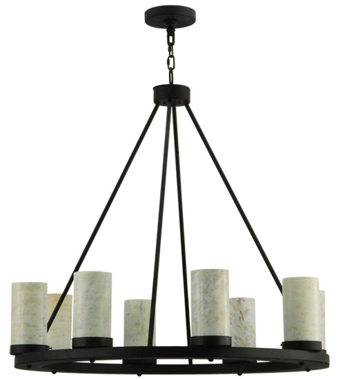 37.5"W Loxley Jadestone 8 Lt Chandelier