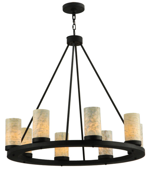 37.5"W Loxley Jadestone 8 Lt Chandelier