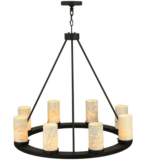 37.5"W Loxley Jadestone 8 Lt Chandelier