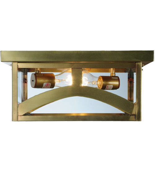 14"Sq Hyde Park Hill Top Flushmount