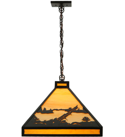 40"L Quiet Pond Oblong Pendant