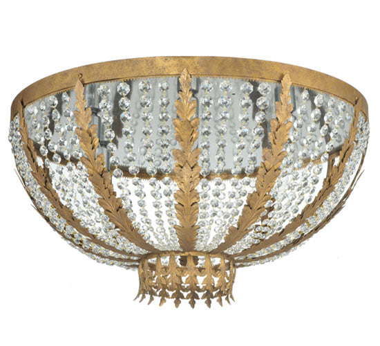 32" Wide Chrisanne Crystal Flushmount