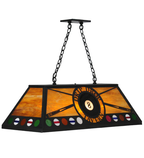 39" Long 8 Ball Personalized Drip Drop Tavern Oblong Pendant