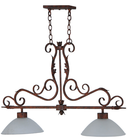 40" Long Zamora 2 Light Island Pendant