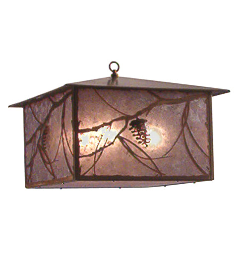 24"Sq Whispering Pines Lantern Pendant