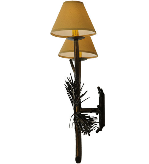 27"H Lone Pine 2 Lt Wall Sconce