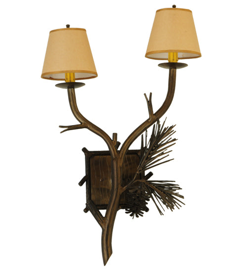 26" High Lone Pine 2 Light Wall Sconce