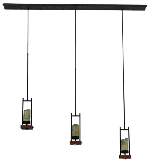 72"L Grand Terrace 3 Lt Jadestone Island Pendant