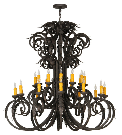 50"W Serratina 24 Lt Chandelier