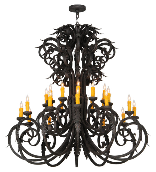 50"W Serratina 24 Lt Chandelier