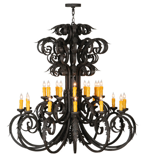 50"W Serratina 24 Lt Chandelier