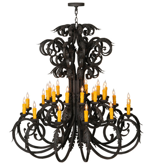 50"W Serratina 24 Lt Chandelier