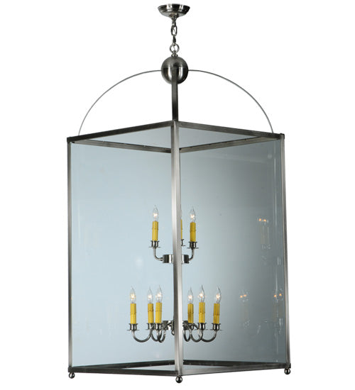 24" Square Pavilion Brushed Nickel Pendant