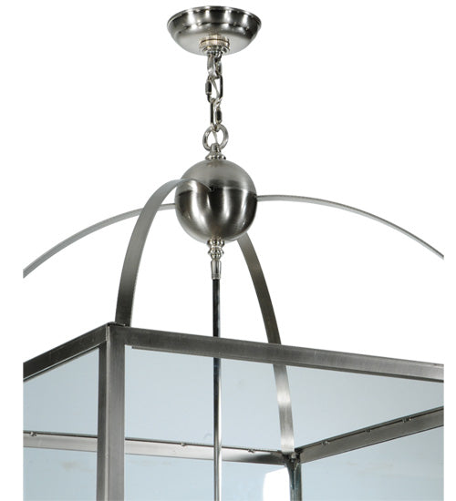 24" Square Pavilion Brushed Nickel Pendant