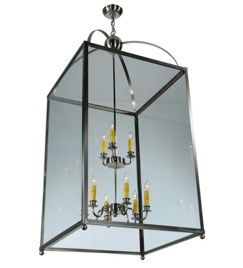 24" Square Pavilion Brushed Nickel Pendant