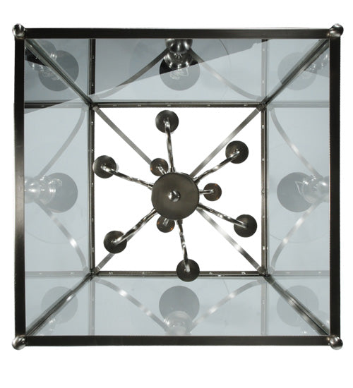 24" Square Pavilion Brushed Nickel Pendant