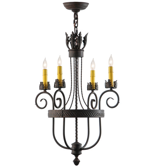 18" Wide Antonia 4 Light Chandelier