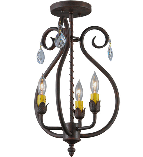 12"W Antonia 3 Lt Chandelier