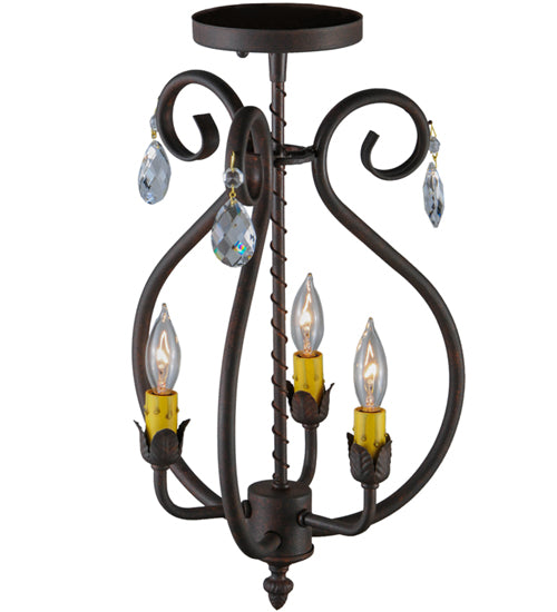 12"W Antonia 3 Lt Chandelier