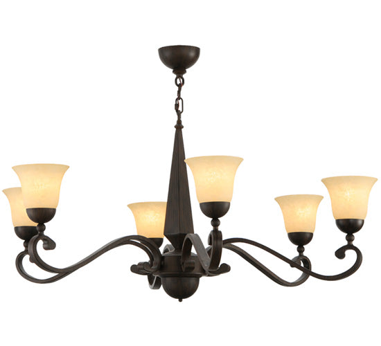 44"W Muirfield 6 Lt Chandelier