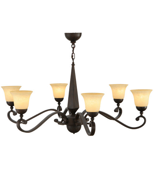 44"W Muirfield 6 Lt Chandelier