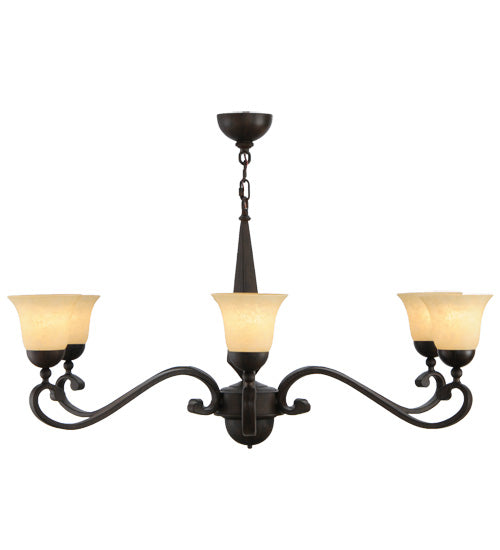 44"W Muirfield 6 Lt Chandelier